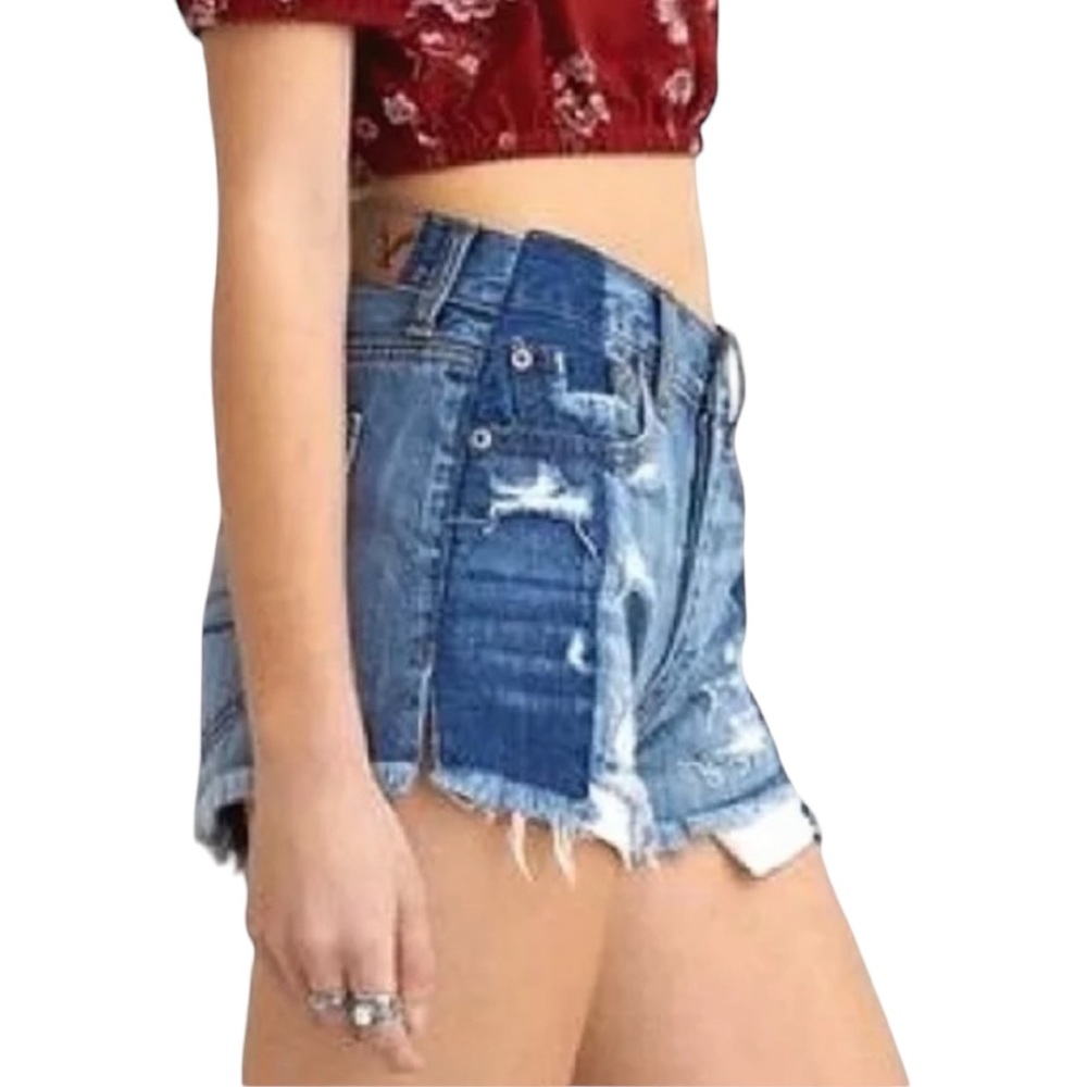 AMERICAN EAGLE OUTFITTERS: Vintage Hi-Rise Festival Denim Shorts- Size 12 - Picture 5 of 14